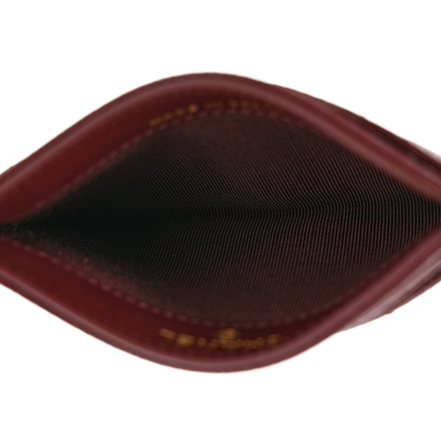 Caviar Quilted Card Holder Burgundy