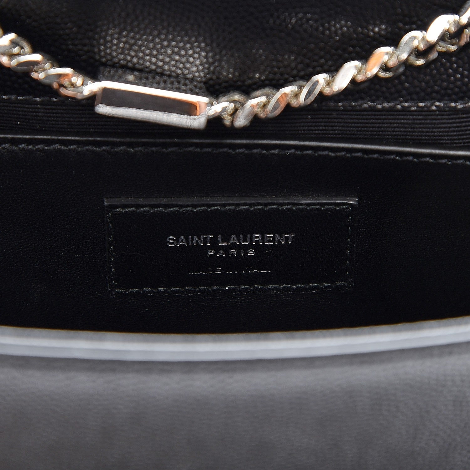 Saint Laurent Grain De Poudre Small Monogram Kate Satchel Black 6 of 6