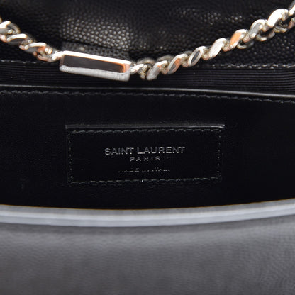 Saint Laurent Grain De Poudre Small Monogram Kate Satchel Black 6 of 6