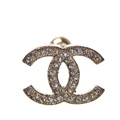 Chanel Crystal CC Earrings Gold 5 of 7