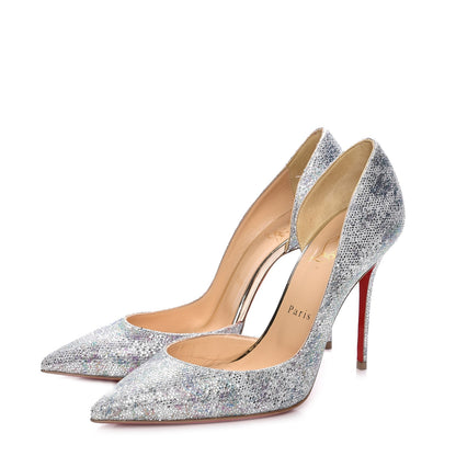 Christian Louboutin Glitter Solaria Iriza 100 Pumps 39 Multi Light Gold 3 of 7