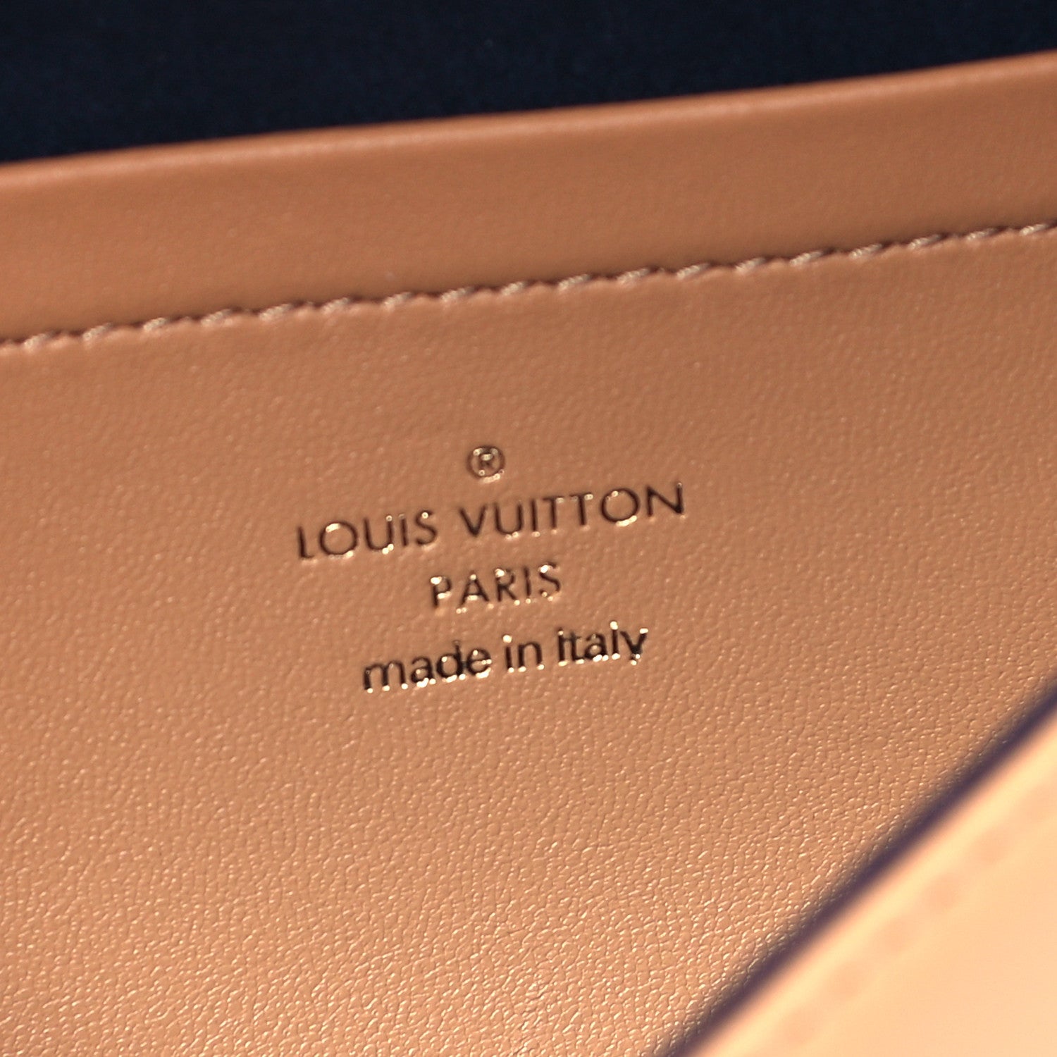 Louis Vuitton Lambskin Embossed Monogram Pochette Coussin Camel 6 of 8