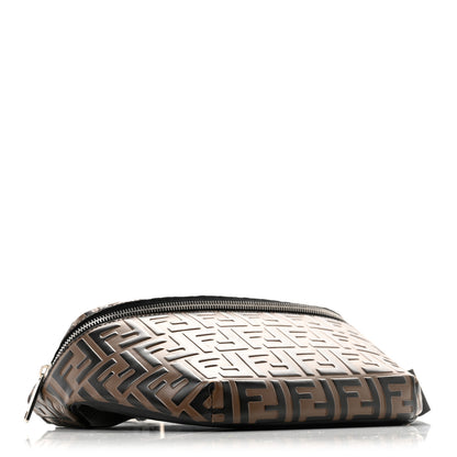 Fendi Vitello Century Bi-Color FF 1974 Embossed Belt Bag Maya Black 4 of 13