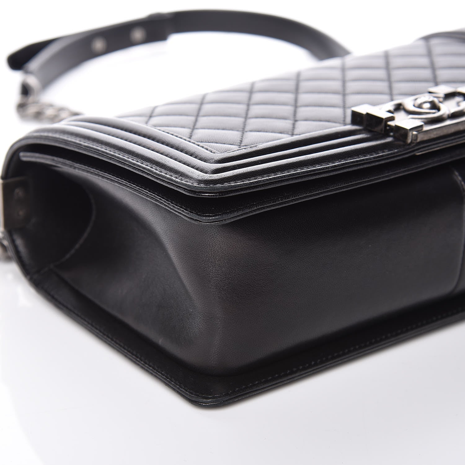 Chanel Lambskin Quilted Medium Boy Flap Black 8 of 12