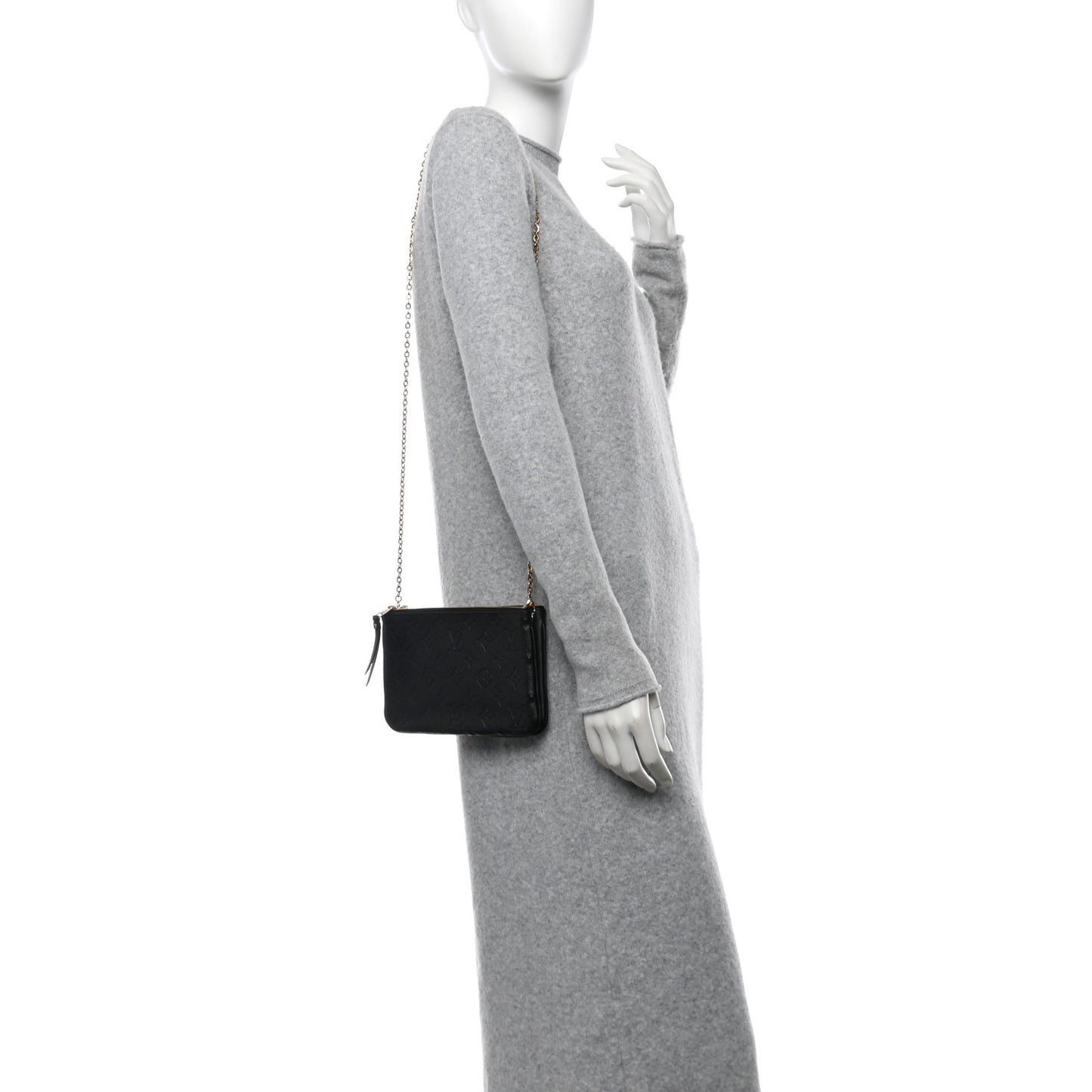 Empreinte Double Zip Pochette Black