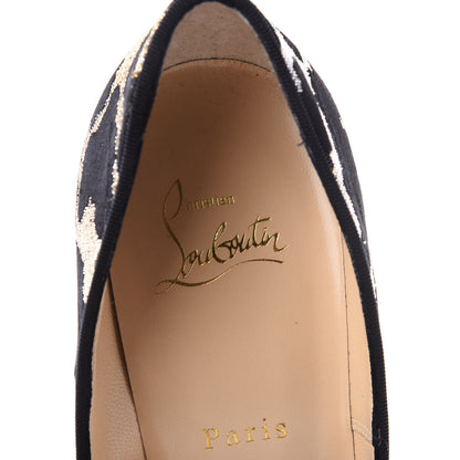 Christian Louboutin Lurex Feline So Kate 120 Pumps 38.5 Black Gold 5 of 10