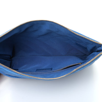 Chanel Caviar Ombre Medium Cosmetic Case Blue 6 of 10