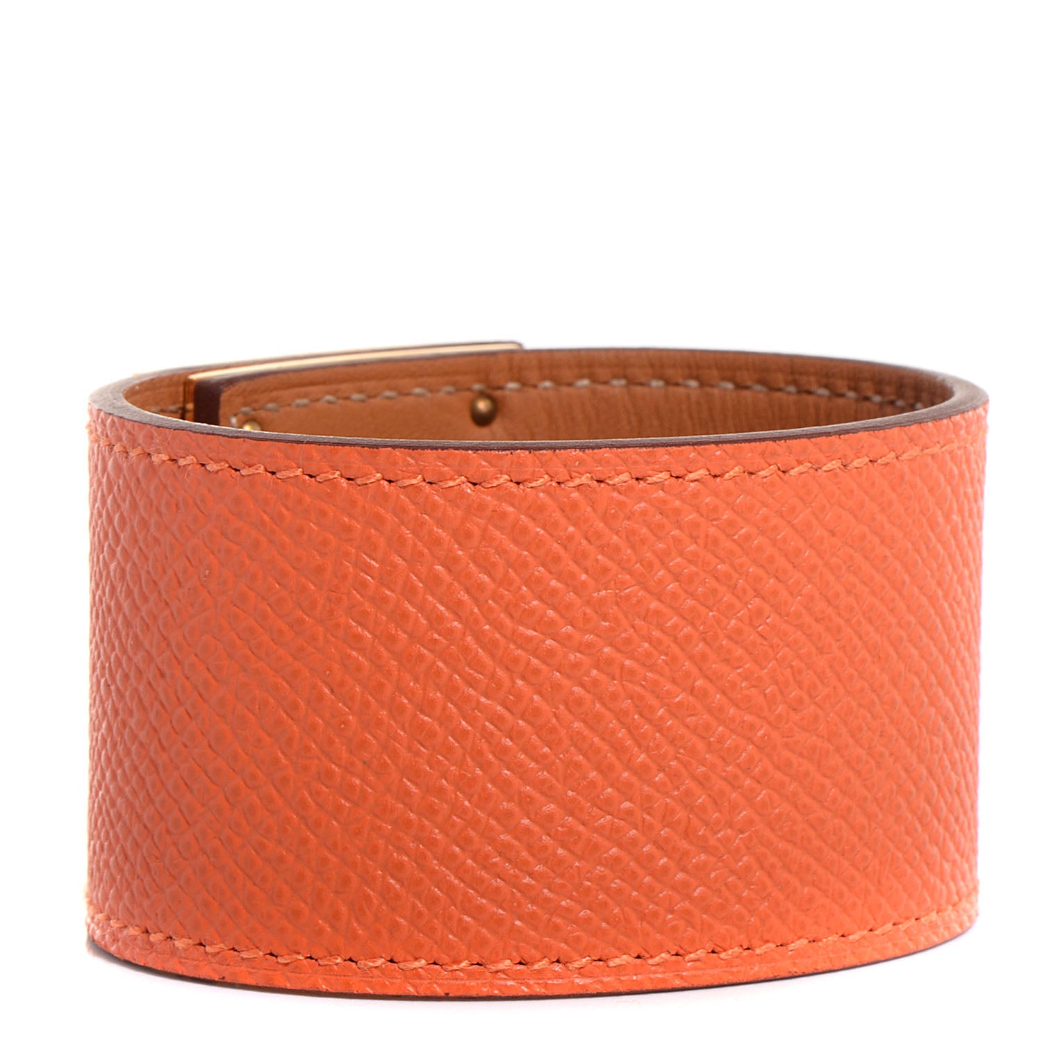 Hermes Epsom Kelly Dog Bracelet Orange 3 of 7