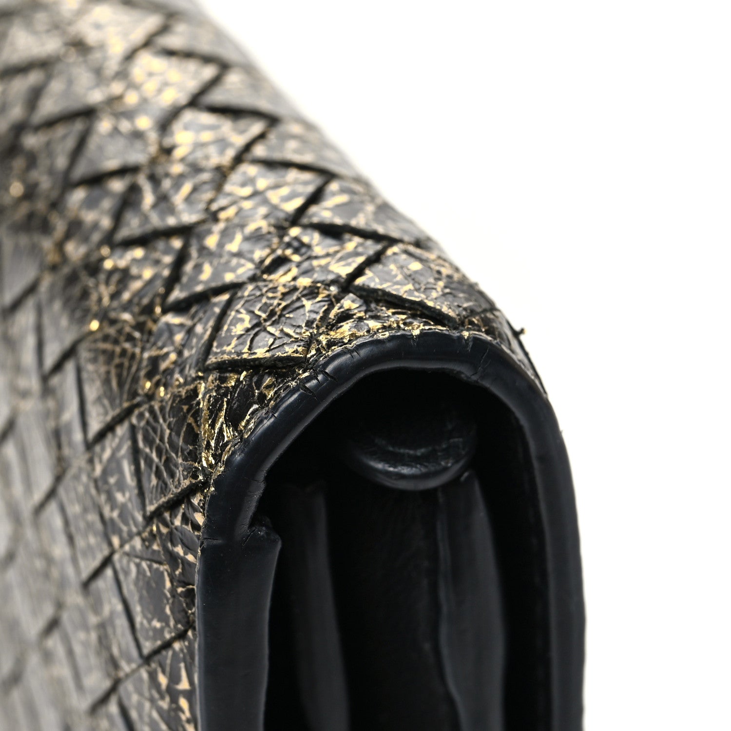 Bottega Veneta Metallic Nappa Intrecciato Chain Wallet Gold 14 of 15
