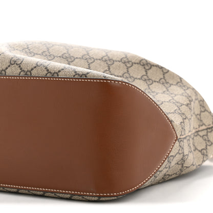 Gucci GG Supreme Monogram Large Linea A Hobo Light Brown 10 of 12