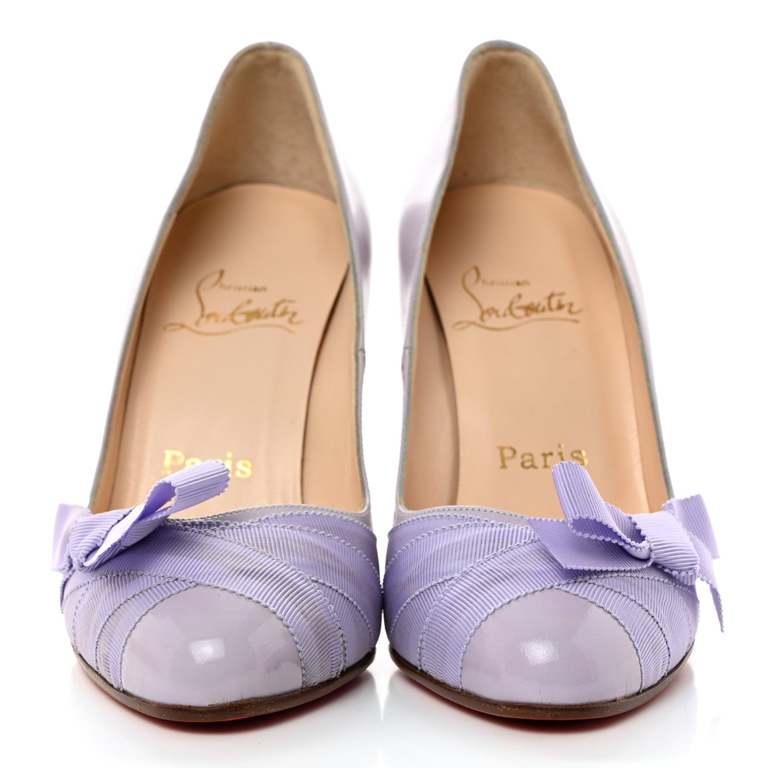 Christian Louboutin Patent Bow 85 Pumps 36 Lilac Smoke 2 of 7