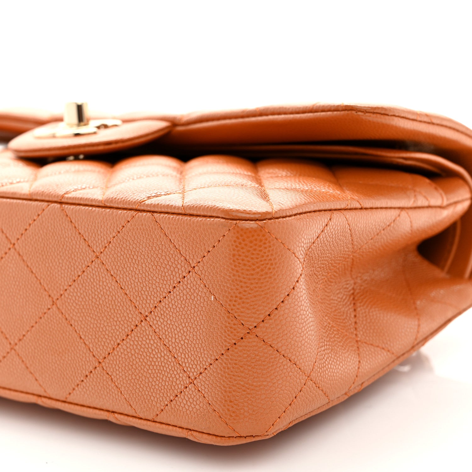 Chanel Caviar Quilted Small Double Flap Light Brown 10 of 10