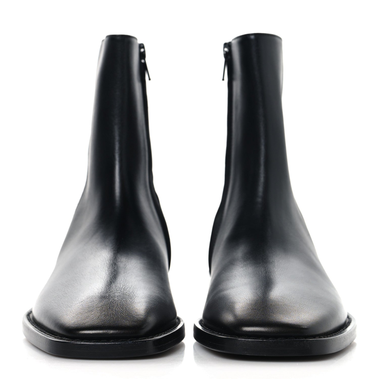 Balenciaga Calfskin Soft Rim Ankle Booties 37 Black 3 of 9