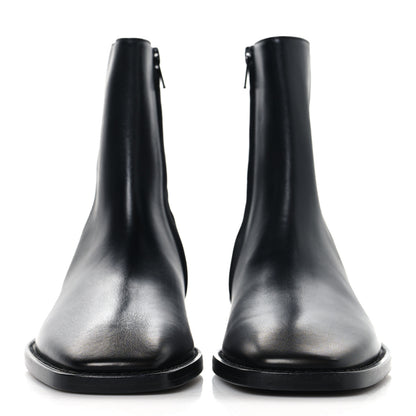 Balenciaga Calfskin Soft Rim Ankle Booties 37 Black 3 of 9