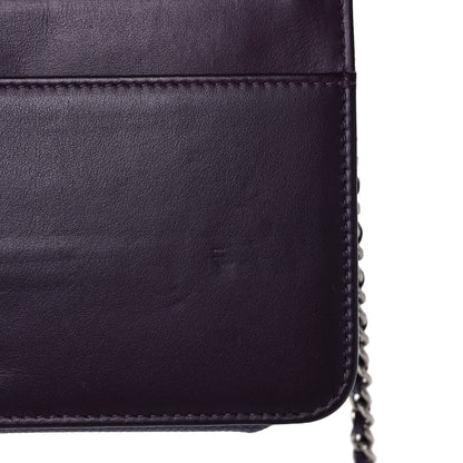 Chanel Caviar Quilted Diamond CC Wallet On Chain WOC Dark Purple 12 of 14