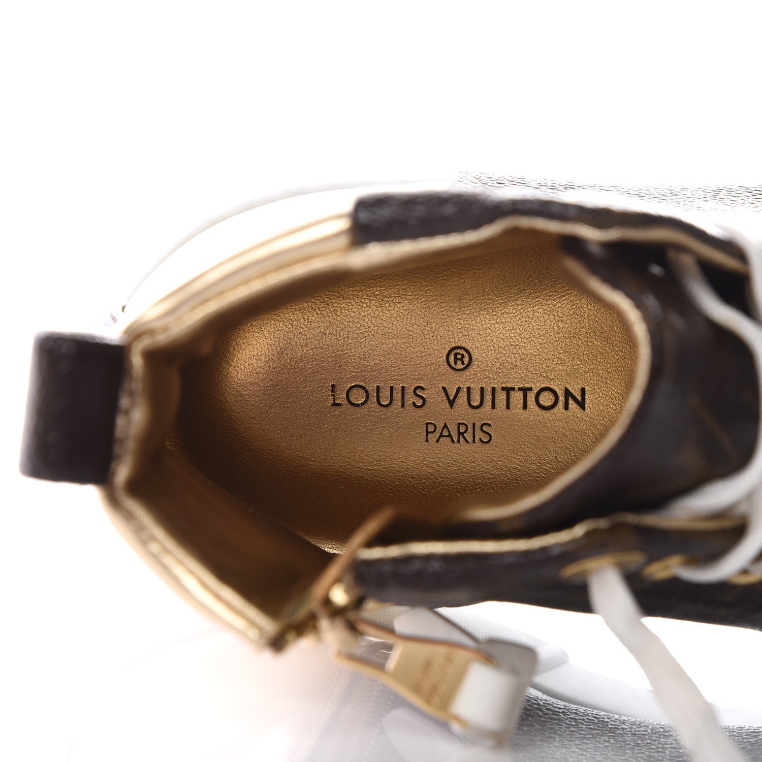 Louis Vuitton Patent Monogram Stellar Sneaker Boots 37.5 Gold 7 of 8