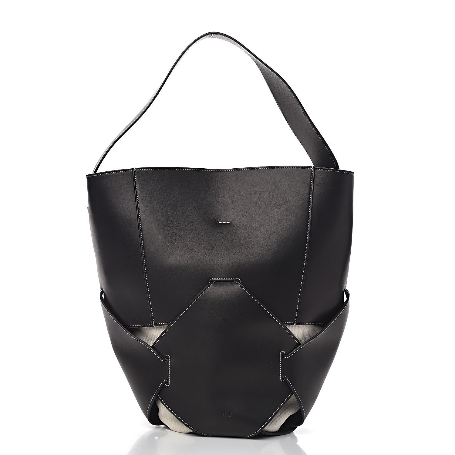 Celine Natural Calfskin Large Holdall Shoulder Bag Black 3 of 11