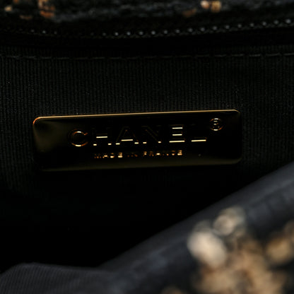 Chanel Tweed Quilted Medium Chanel 19 Flap Black Beige 6 of 10