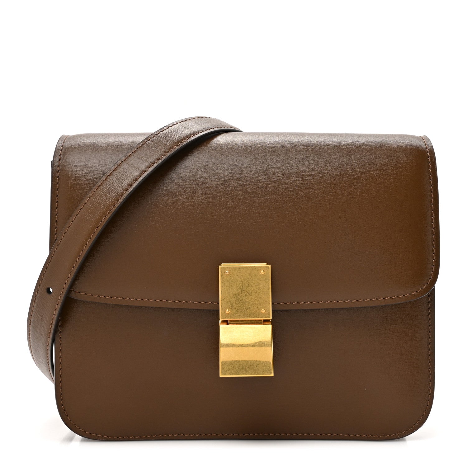 Celine Box Calfskin Teen Classic Box Flap Bag Camel 1 of 15
