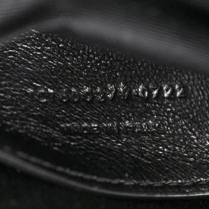 Saint Laurent Sheepskin Matelasse Chevron Monogram Monochrome Medium College Bag Black 7 of 11