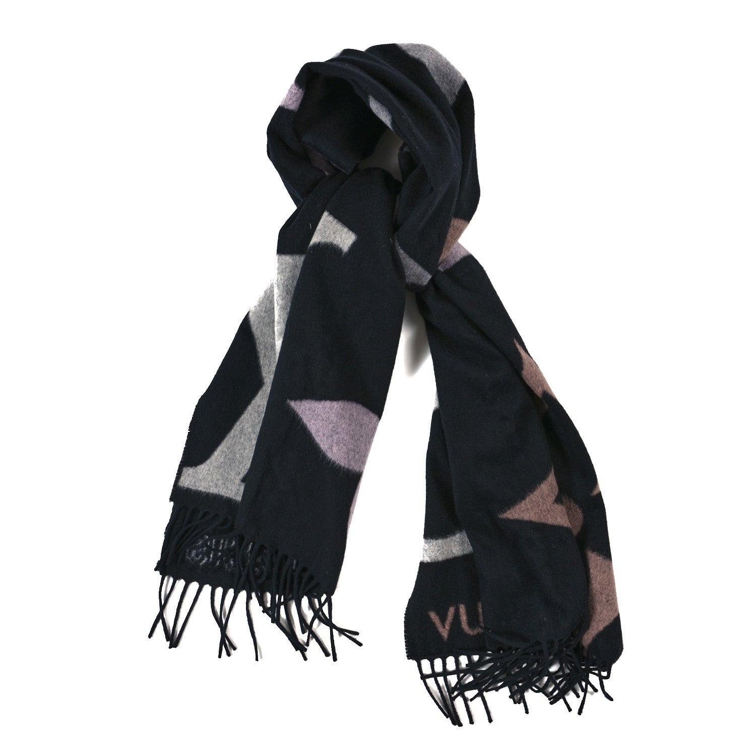 Louis Vuitton Cashmere Wool Monogram Ultimate Scarf Black 1 of 3