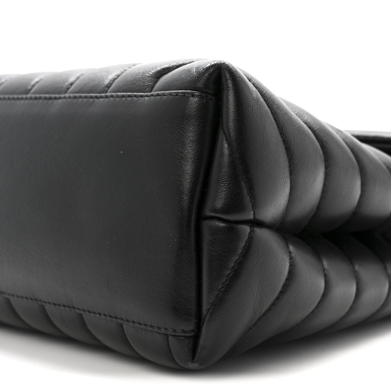 Saint Laurent Calfskin Y Quilted Monogram Medium Loulou Chain Satchel Black 10 of 17