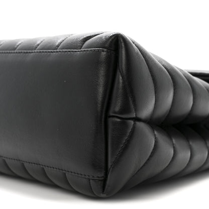 Saint Laurent Calfskin Y Quilted Monogram Medium Loulou Chain Satchel Black 10 of 17