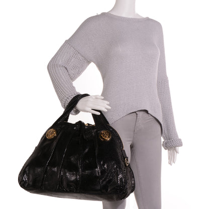 Gucci Python Medium Hysteria Tote Black 2 of 7