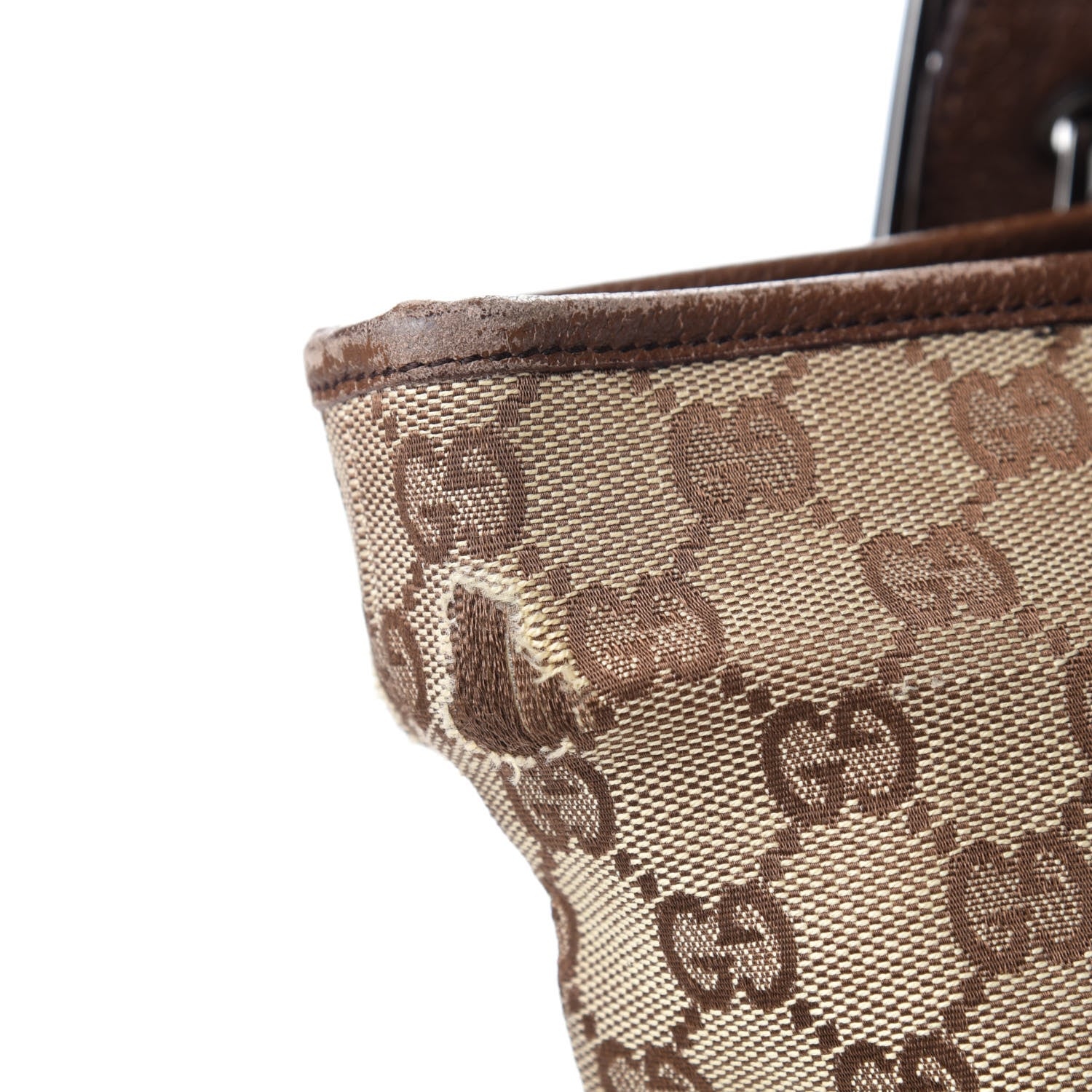 Gucci GG Monogram Medium Web Handle Vertical Tote Bag Dark Brown 12 of 16
