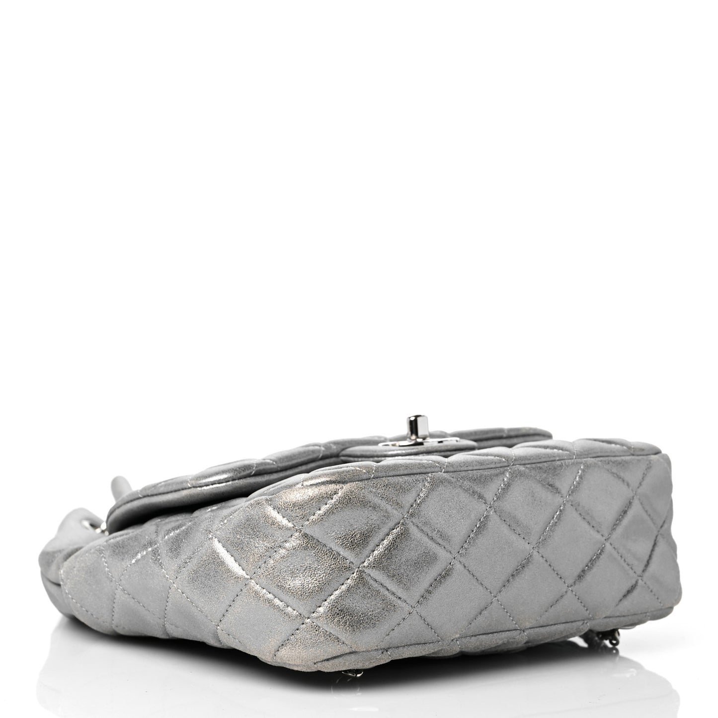 Metallic Lambskin Quilted Small In Seoul Backpack Silver