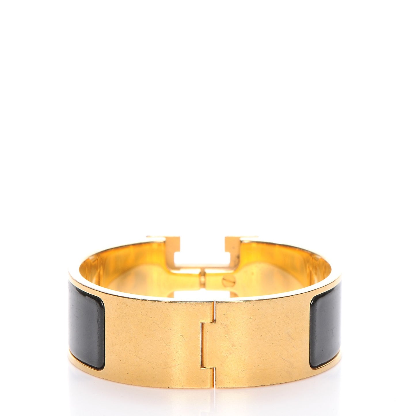 Enamel Wide Clic Clac H Bracelet PM Black