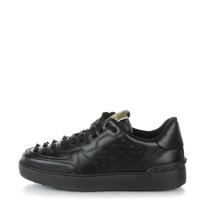 Valentino Garavani Calfskin Rockstud Sneakers 37 Black 1 of 7
