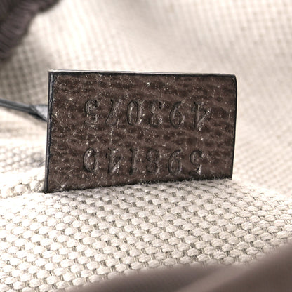 Gucci GG Supreme Monogram Medium Ophidia Double Buckle Backpack Beige Ebony Neon Orange 6 of 9