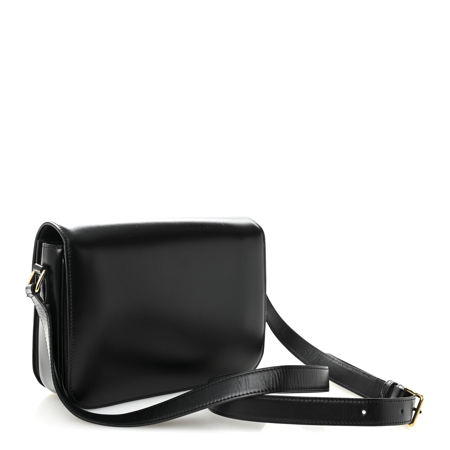 Celine Shiny Calfskin Medium Triomphe Black 3 of 12