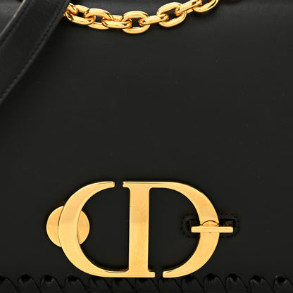 Christian Dior Calfskin Braided 30 Montaigne Chain Flap Bag Black 7 of 10