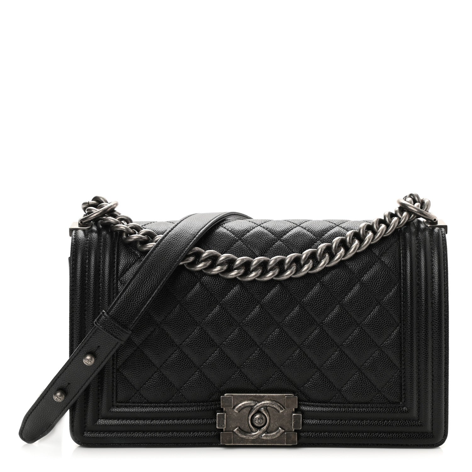 Chanel Caviar Quilted Medium Boy Flap Black 1 of 10