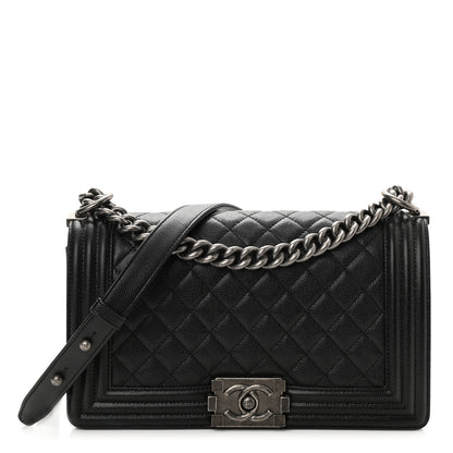 Chanel Caviar Quilted Medium Boy Flap Black 1 of 10
