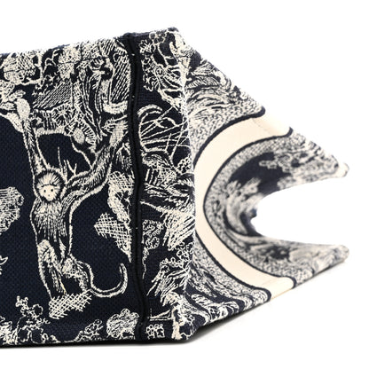 Christian Dior Canvas Embroidered Medium Dioriviera Toile De Jouy Reverse Book Tote Blue 9 of 9