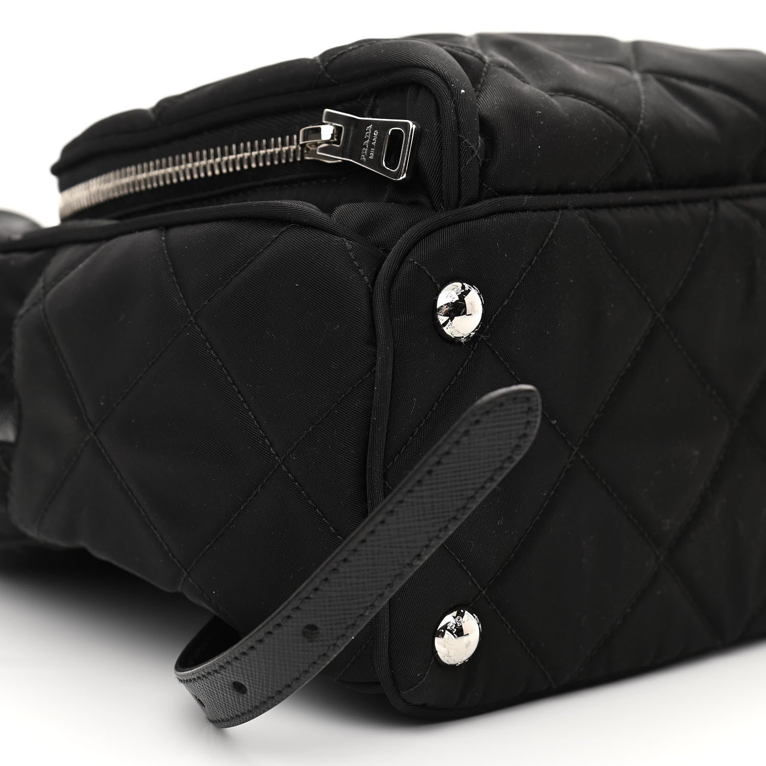 Prada Nylon Tessuto Impuntu Quilted Backpack Black 9 of 10