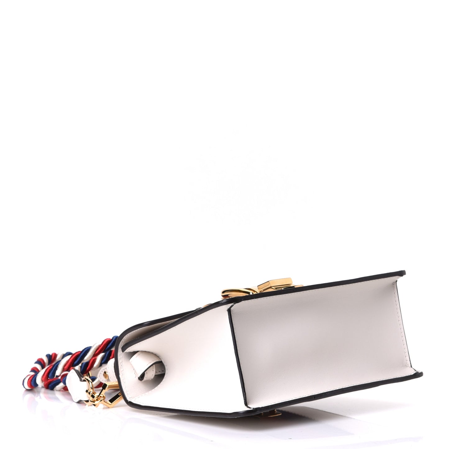 Calfskin Mini Sylvie Top Handle Bag White