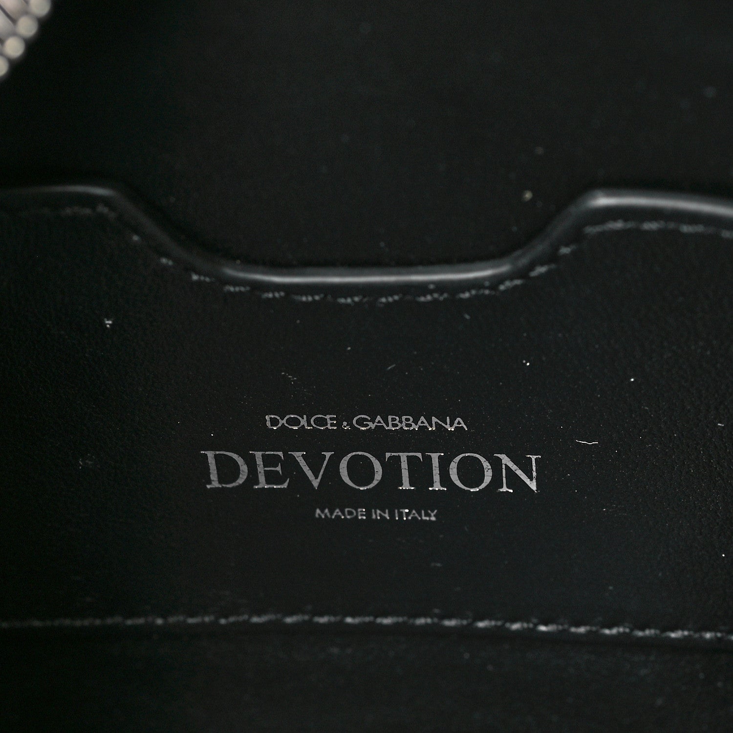 Dolce & Gabbana Smooth Calfskin Mini Devotion Camera Bag Black 6 of 9