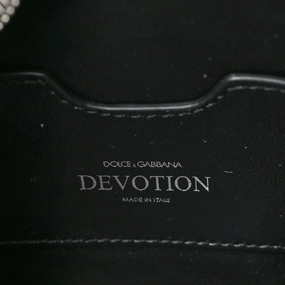 Dolce & Gabbana Smooth Calfskin Mini Devotion Camera Bag Black 6 of 9
