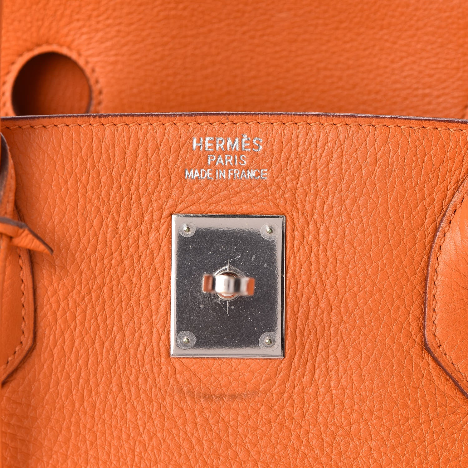 Hermes Taurillon Clemence Birkin 40 Orange 12 of 33