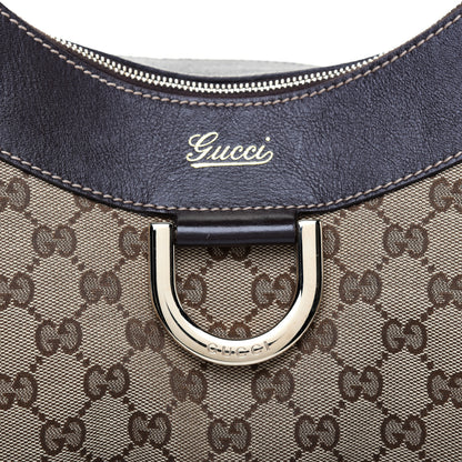Gucci Monogram Large D Gold Hobo Dark Brown 10 of 12