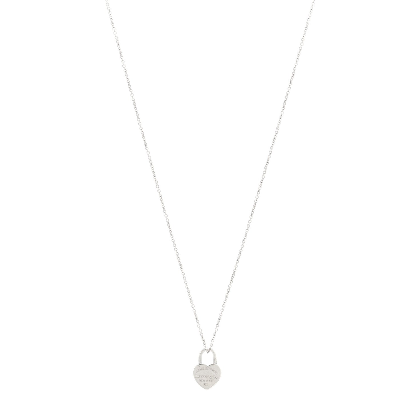 Sterling Silver Return to Tiffany Heart Lock Pendant Necklace