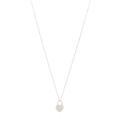 Tiffany Sterling Silver Return to Tiffany Heart Lock Pendant Necklace 1 of 4