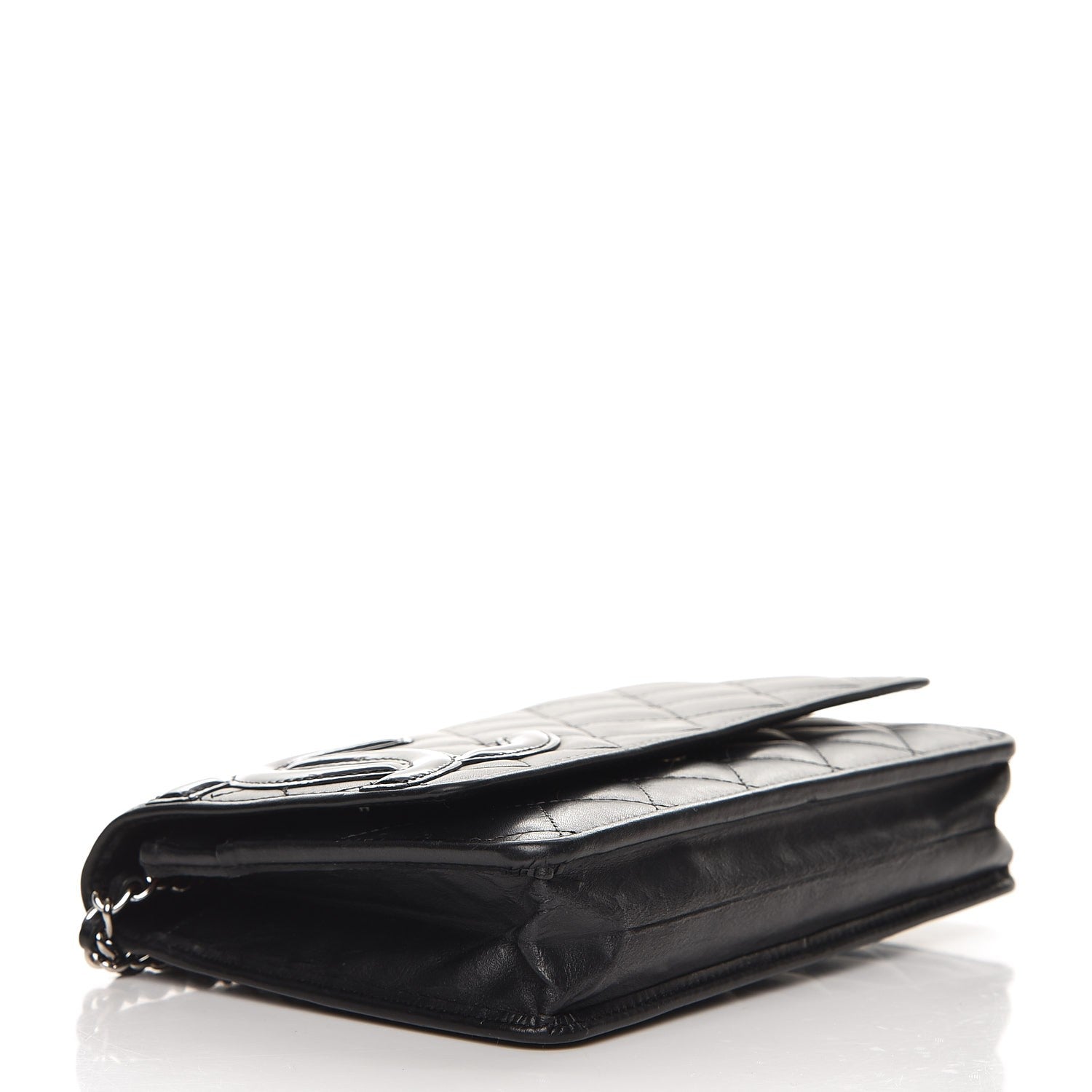 Chanel Calfskin Quilted Cambon Wallet On Chain WOC Black 4 of 8