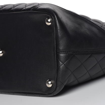 Chanel Calfskin Quilted Large Cambon Tote Black White 13 of 16