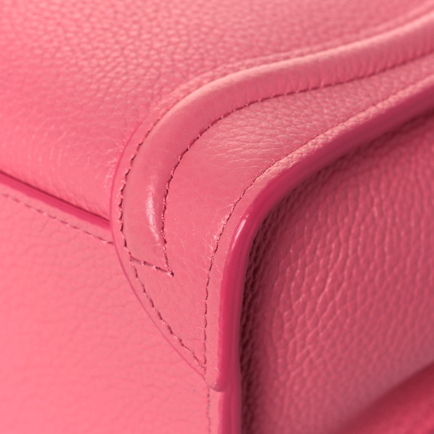 Drummed Calfskin Nano Luggage Flamingo