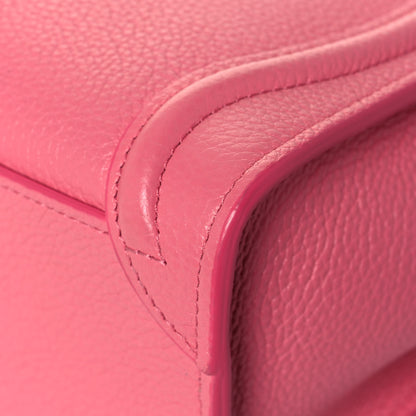 Celine Drummed Calfskin Nano Luggage Flamingo 11 of 15